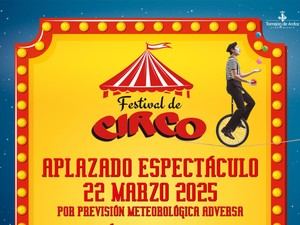 Espectáculo del Festival de Circo aplazado por mal tiempo