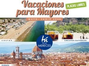 Plazas disponibles para el programa de vacaciones de mayores en Torremolinos, Cabo de Gata y Florencia