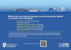 Convenio permite a vecinos de San Sebastián de los Reyes acceder a parques de atracciones con descuentos