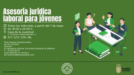 Boadilla lanza asesoría laboral gratuita para jóvenes a partir del 7 de mayo