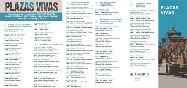 Actividades culturales y recreativas revitalizan plazas en el distrito Centro