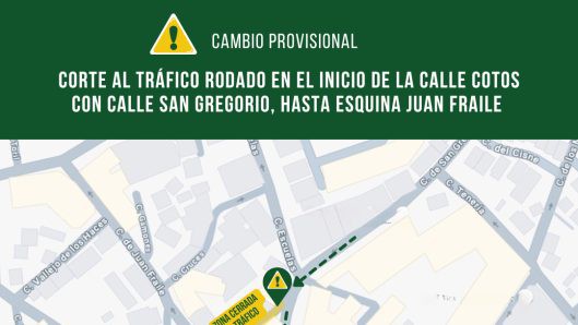 Calle Cotos será peatonal temporalmente para mejorar la seguridad vial