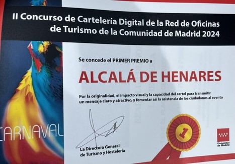 Alcalá de Henares gana el primer premio en cartelería turística de Madrid