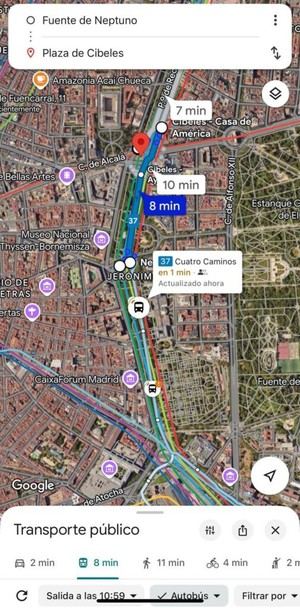 EMT Madrid integra la ubicación de autobuses en tiempo real en Google Maps