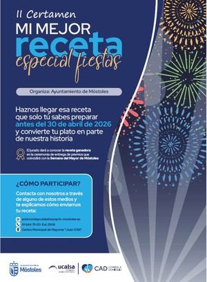 Móstoles lanza la segunda edición del certamen "Mi Mejor Receta" para celebrar la cocina familiar hasta el 30 de abril