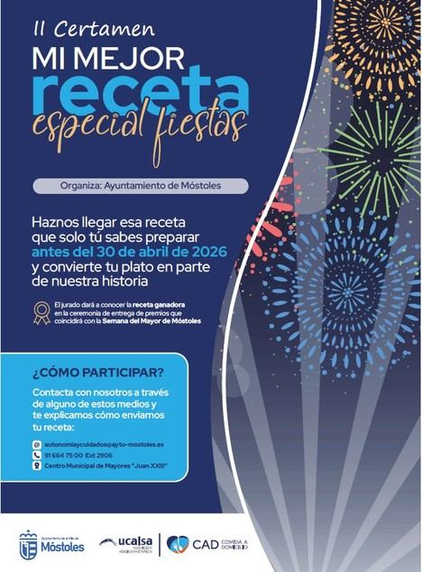 Móstoles lanza la segunda edición del certamen 'Mi Mejor Receta' para celebrar la cocina familiar hasta el 30 de abril