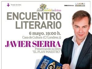 Javier Sierra presenta su nueva novela "El plan maestro" en la Casa de la Cultura el 6 de mayo