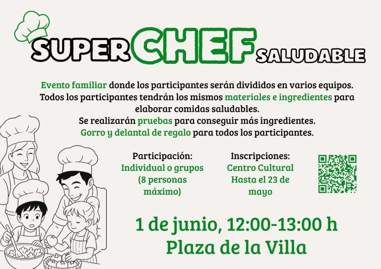Soto del Real celebra el evento familiar 'Super Chef Saludable' el 1 de junio