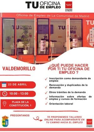 Oficina de Empleo Móvil atenderá a vecinos de Valdemorillo el 23 de abril
