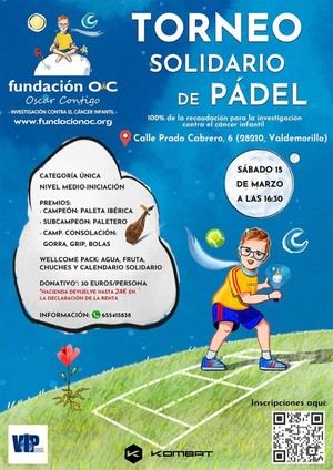 Torneo de Pádel Solidario este sábado para apoyar la investigación del cáncer infantil