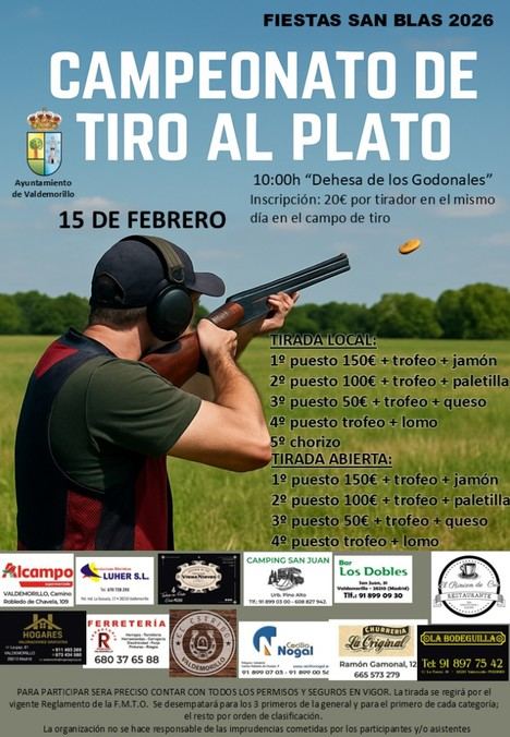 Campeonato de Tiro al Plato en Valdemorillo: ¡Inscríbete el 15 de febrero!